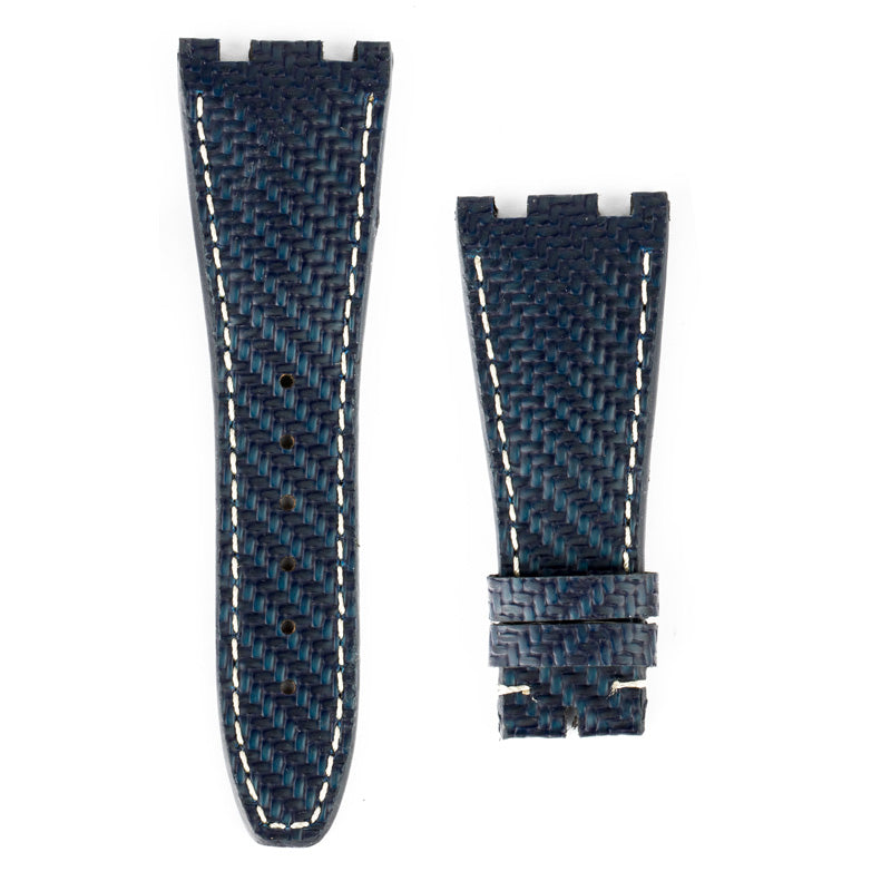 100% Genuine Blue Carbon Fibre Custom Strap for Audemars Piguet Royal Oak Offshore 42mm