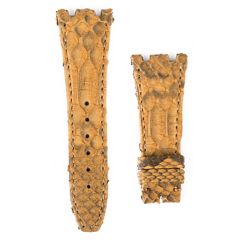Custom gold python strap for Audemars Piguet Royal Oak 15300 15400