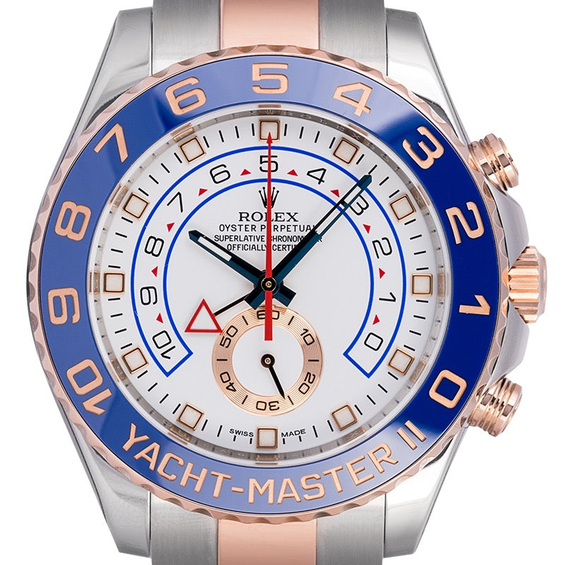 Rolex Yacht-Master II Rose Gold and Steel White Dial 116681