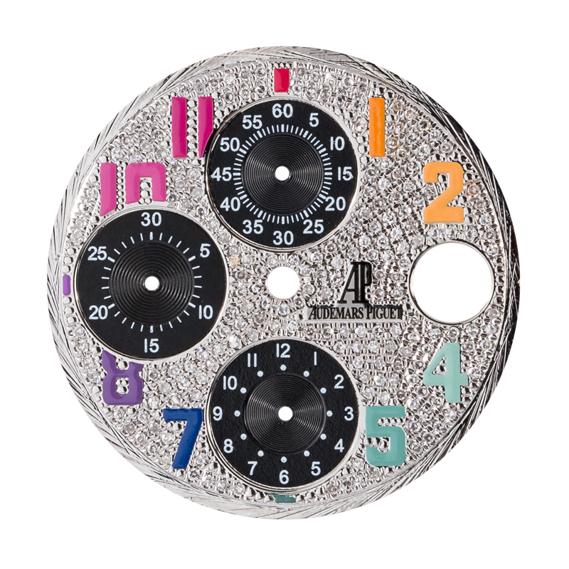 Custom Diamond-Paved/Rainbow Dial for Audemars Piguet Offshore 42mm
