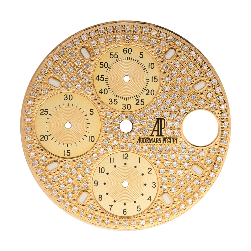 Custom yellow gold Diamond Set Dial for Audemars Piguet Royal Oak Offshore 42