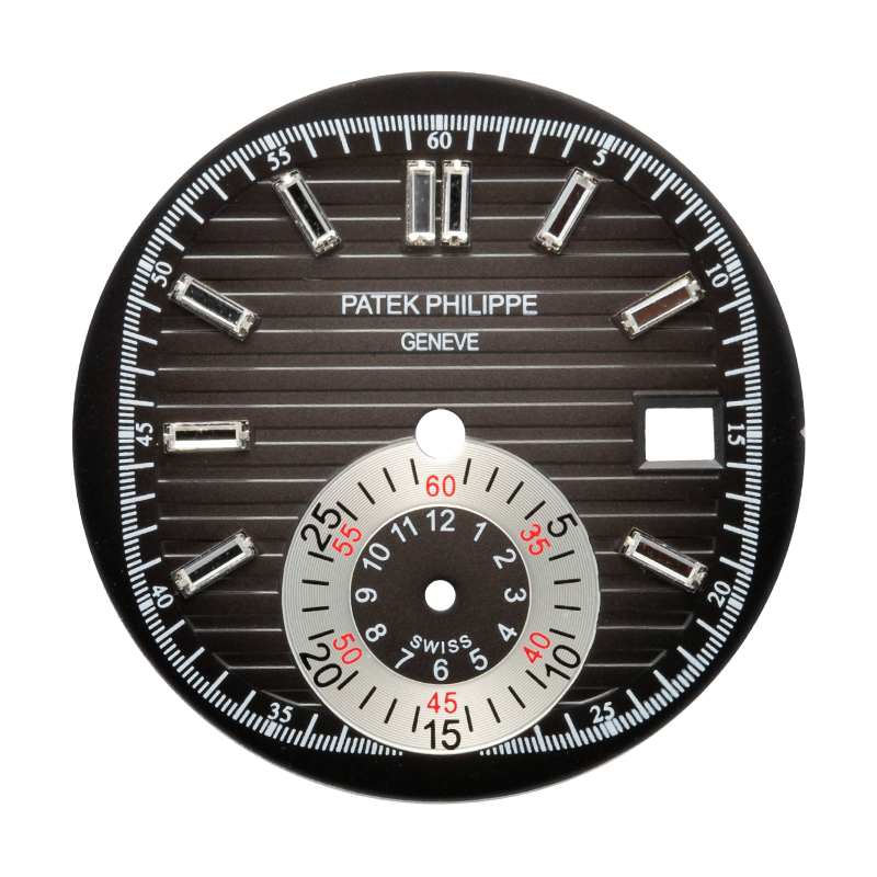 Custom grey/diamond dial for Patek Philippe Nautilus 5980