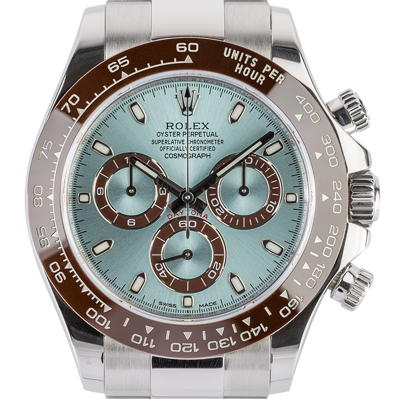 Rolex Cosmograph Daytona Platinum Ice Blue/Index 116506