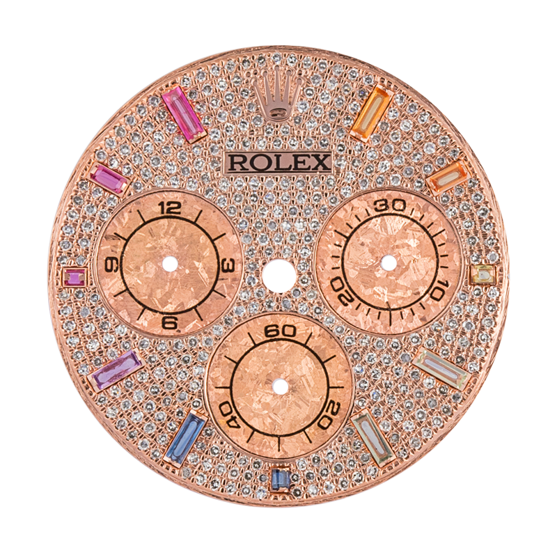 Custom Diamond Paved/Rainbow Dial for Rolex Daytona